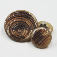 H-1282 Brown, Natural-Look Shank Button, 5 Sizes