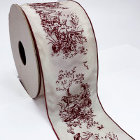 V7661 Vintage Wired Ribbon, 2-3/4"  - Sold by the Yard