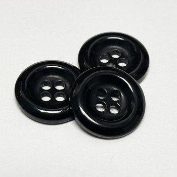 BB-31-Polished Black Uniform or Chef Button, 5/8" - Sold by the Dozen 
